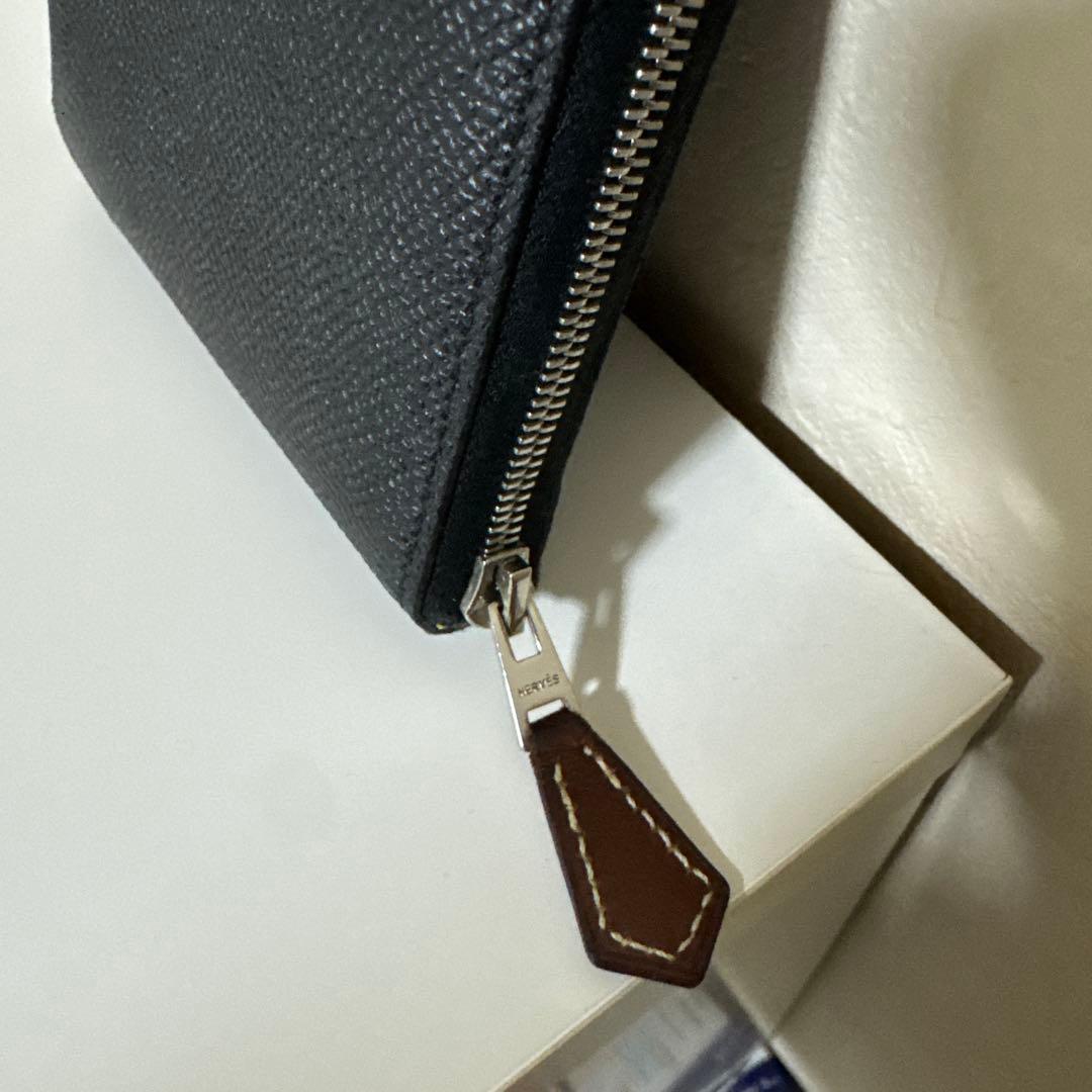 HERMES エルメス　財布　アザップ　シルクイン　コンパクト　ブラック