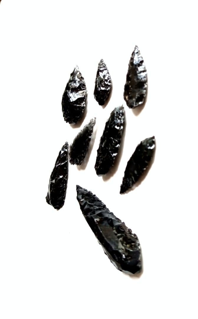 資料 ❑ 石器 サンプル セット 370s 黒曜石　❒ 模写