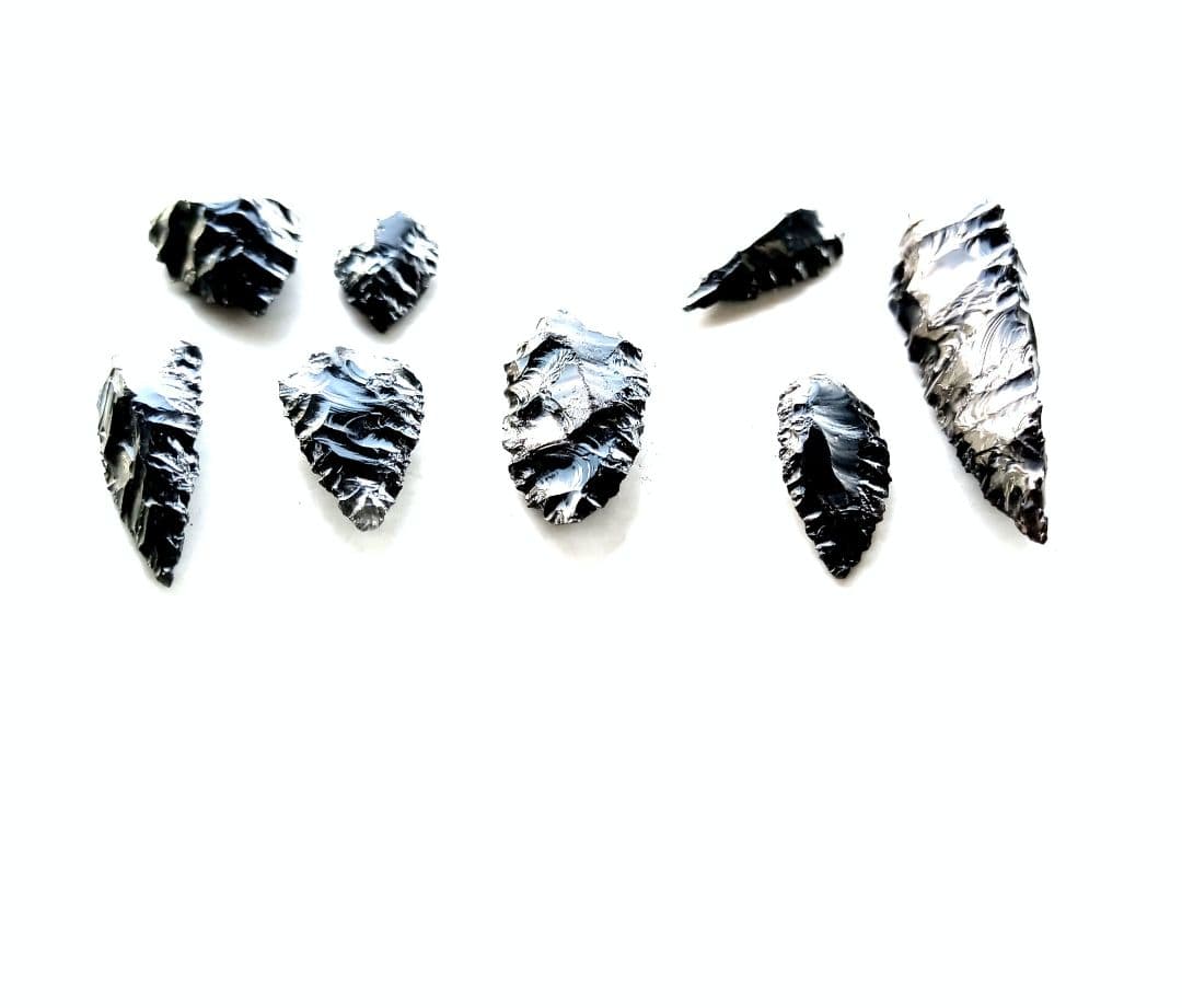 資料 ❑ 石器 サンプル セット 370s 黒曜石　❒ 模写