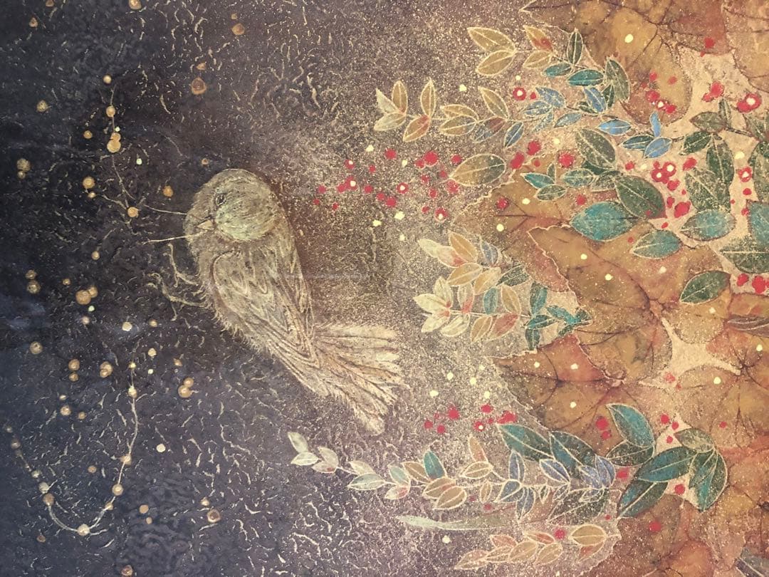 大幅値下げしました‼️人気女流作家、坂根輝美￼の肉筆サイン入り日本画