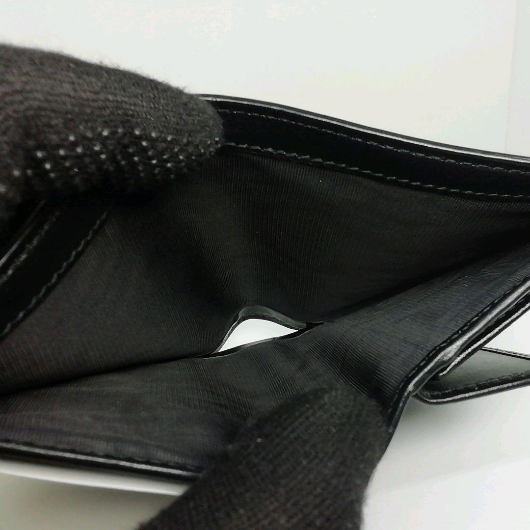 GUCCI　グッチ　コンパクト　ブラックレザー　折り畳みタイプ　保存袋・付属品