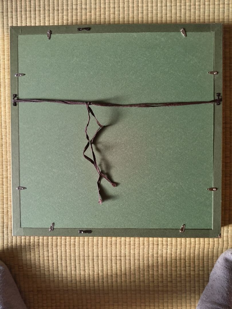 版画 『女性と楽器の抽象画』金線 七宝焼き（額縁付）▪送料無料