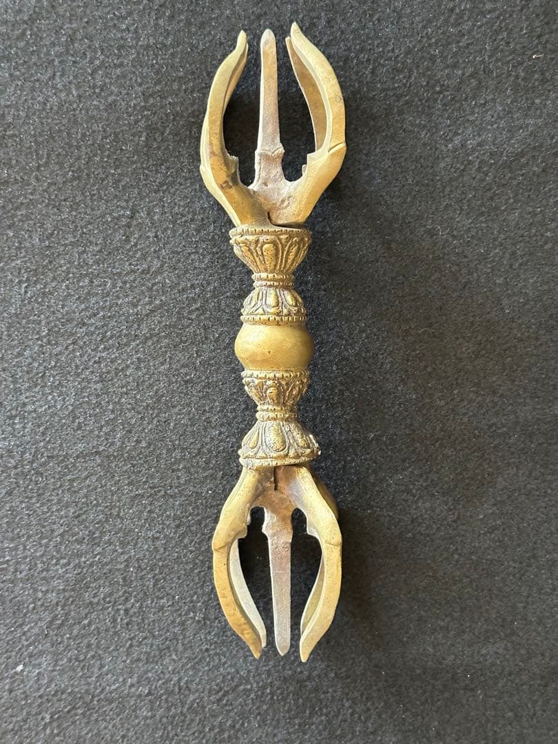 五鈷杵 密教法具 チベット お守り厄除け 長さ23cm 重さ544g 降魔杵LC