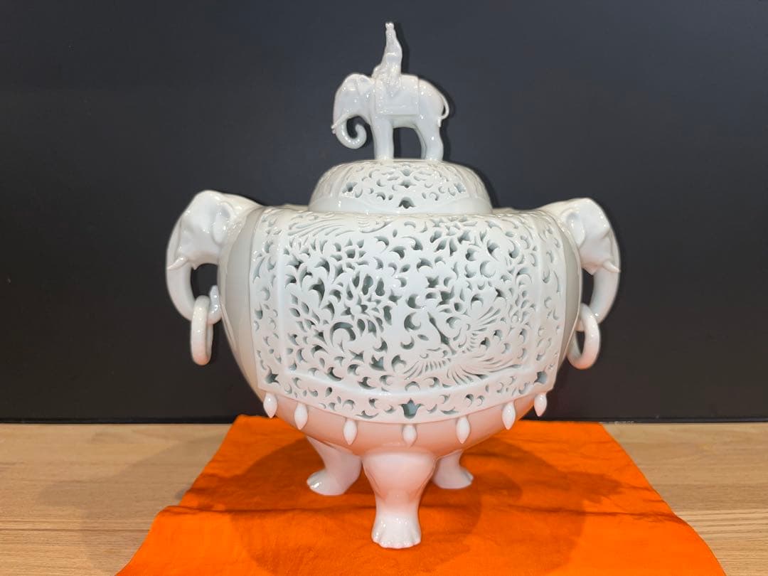 ✨杉原一壺作　白磁大香炉✨