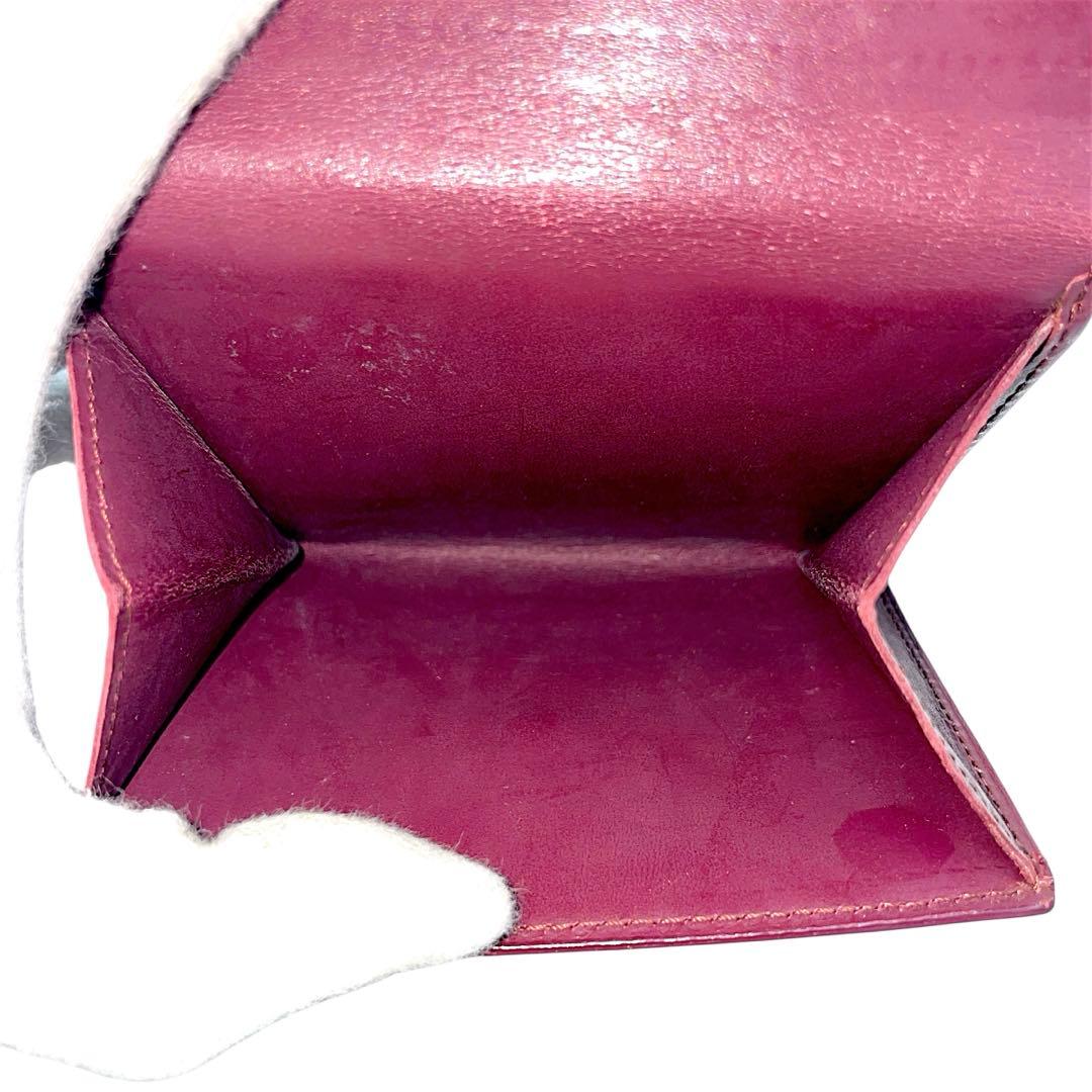 【美品】ルイヴィトン モノグラムマット ワインレッド 三つ折り財布　M65116