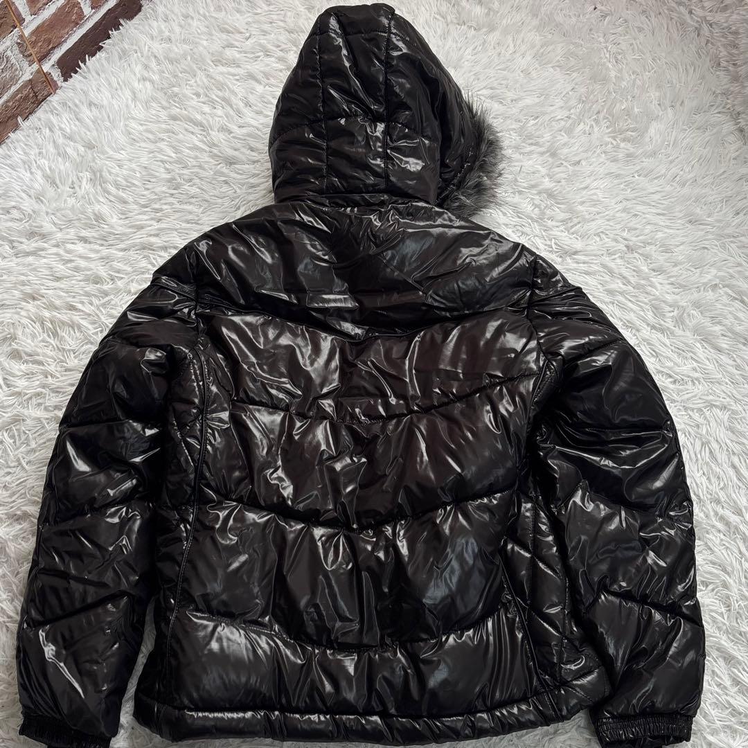 00's y2k ダウンジャケット　光沢 中綿ジャケット ファー　L　平成