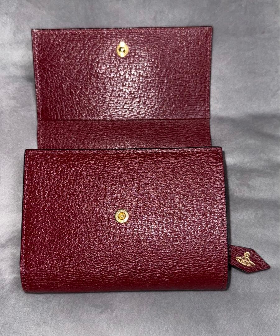 Vivienne Westwood ボルドー レザー 三つ折り財布 ウォレット