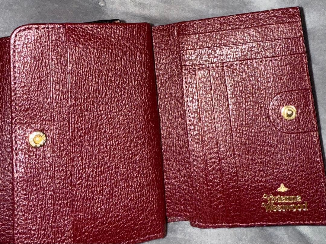 Vivienne Westwood ボルドー レザー 三つ折り財布 ウォレット