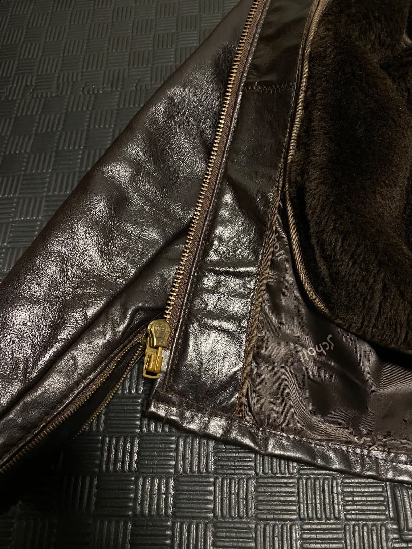 IcemanHショットトラッカージャケット 642VS 赤茶 本革 34