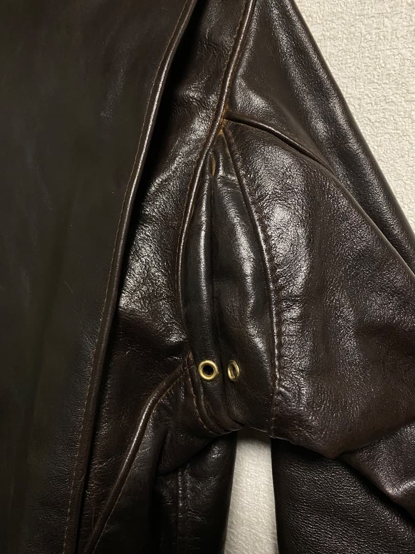 IcemanHショットトラッカージャケット 642VS 赤茶 本革 34