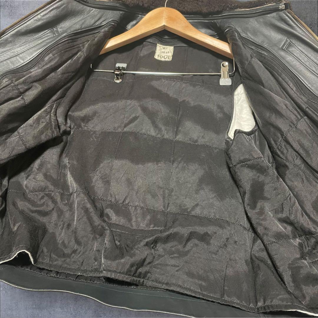 フランス空軍 pilot Leather Jacket ECLAIR zip