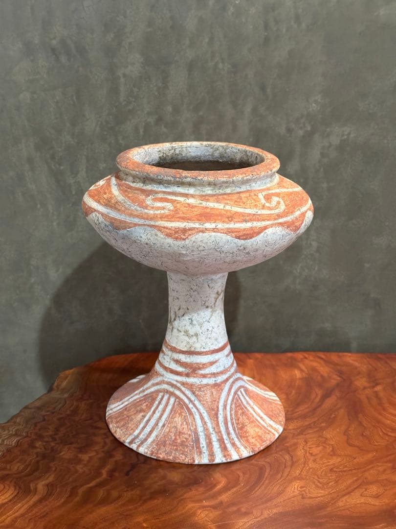 土器骨董　高杯　タイ王国バンチェン遺跡出土品？　最終価格