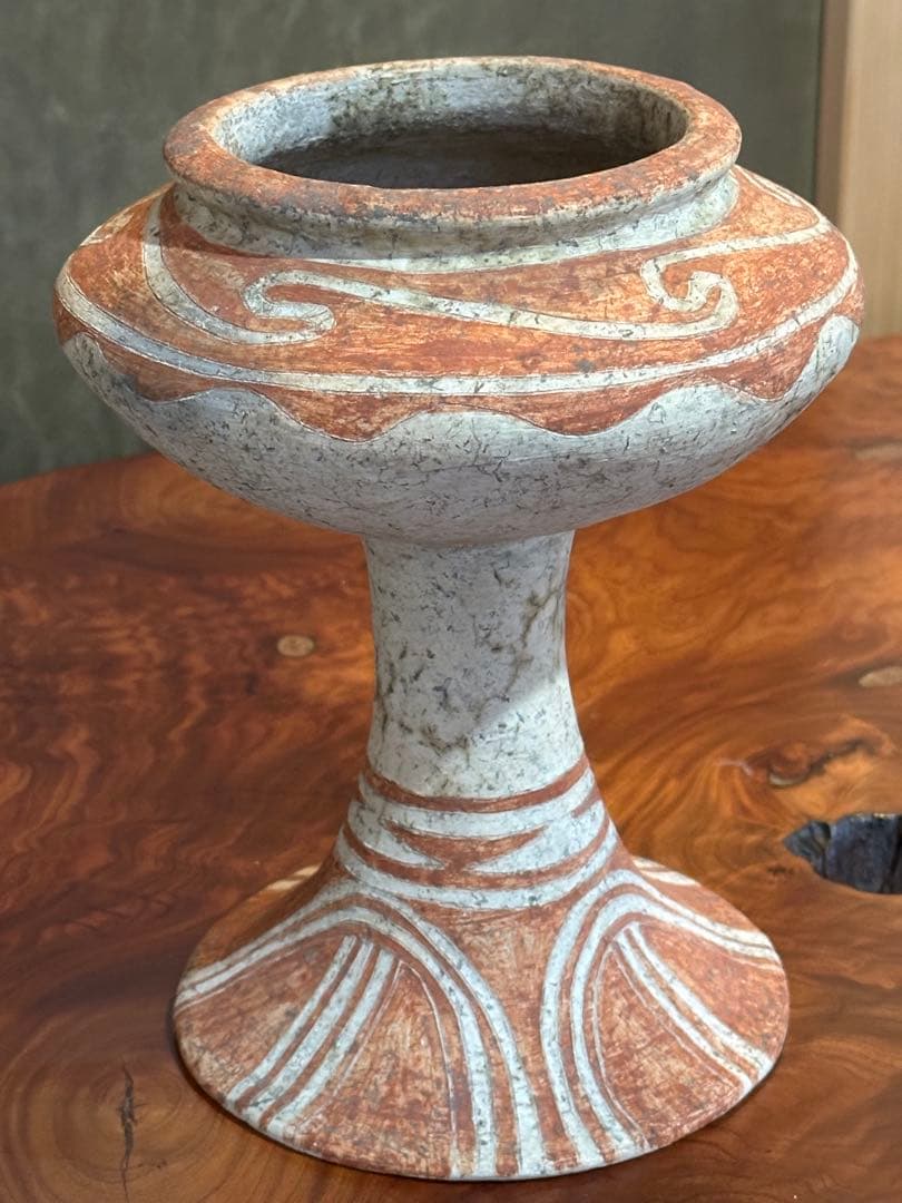 土器骨董　高杯　タイ王国バンチェン遺跡出土品？　最終価格