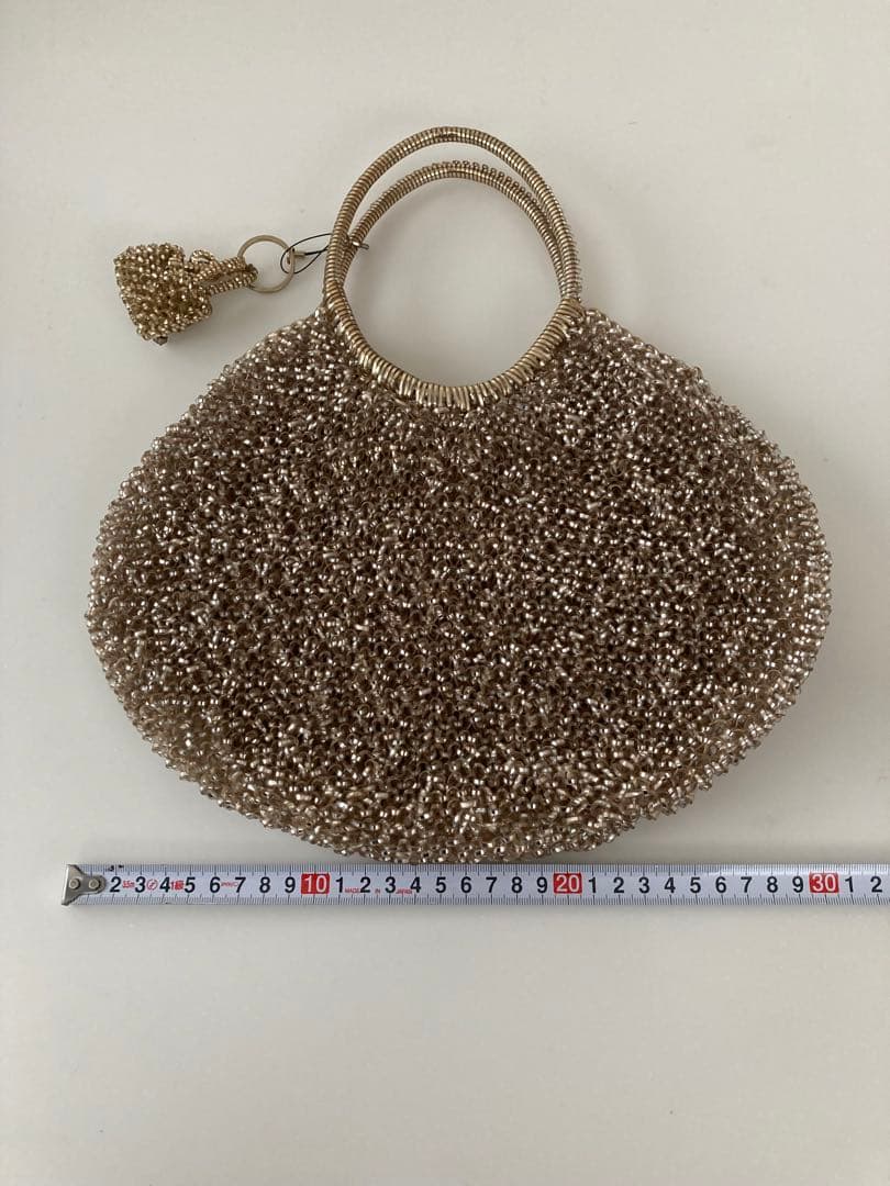 【美品】アンテプリマゴールド ビーズ ワイヤーバック★チャーム付き