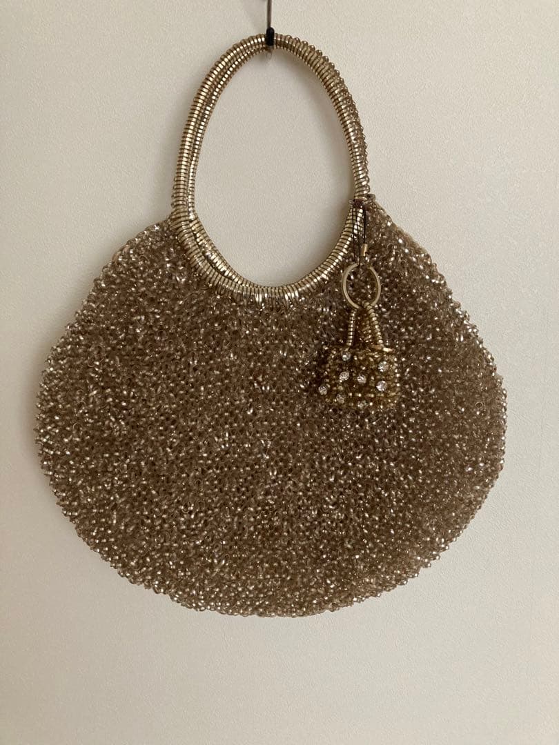 【美品】アンテプリマゴールド ビーズ ワイヤーバック★チャーム付き