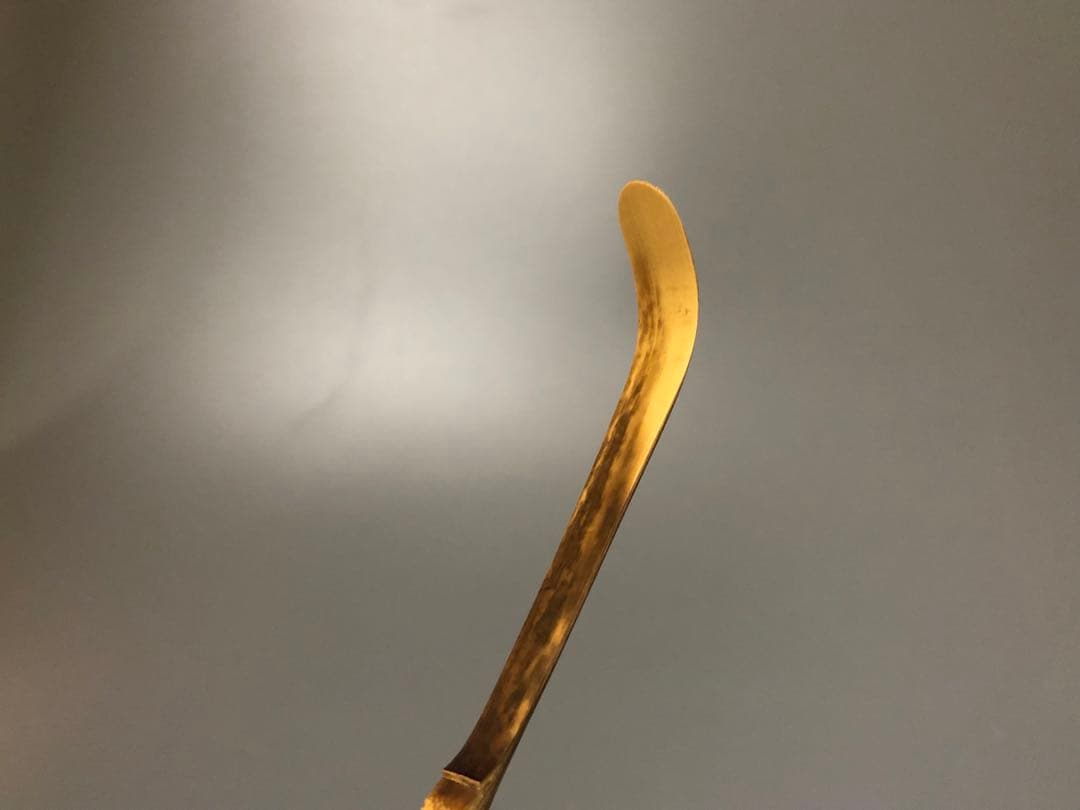 ◆387◆淡完作　茶杓　寿老　寛州　シミ竹