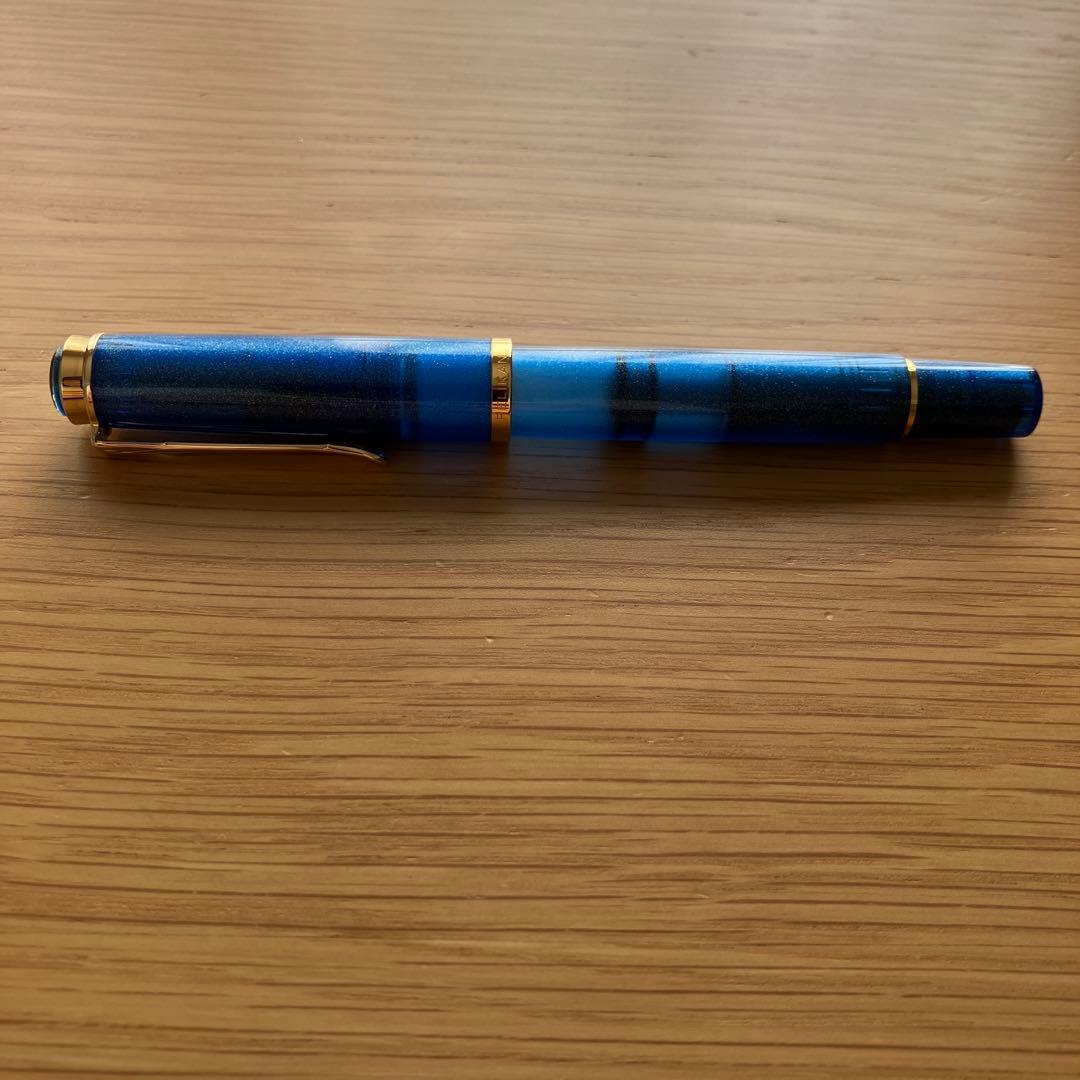 ペリカン 万年筆 クラシック M200 ゴールデンラピス Ｂ（太字）