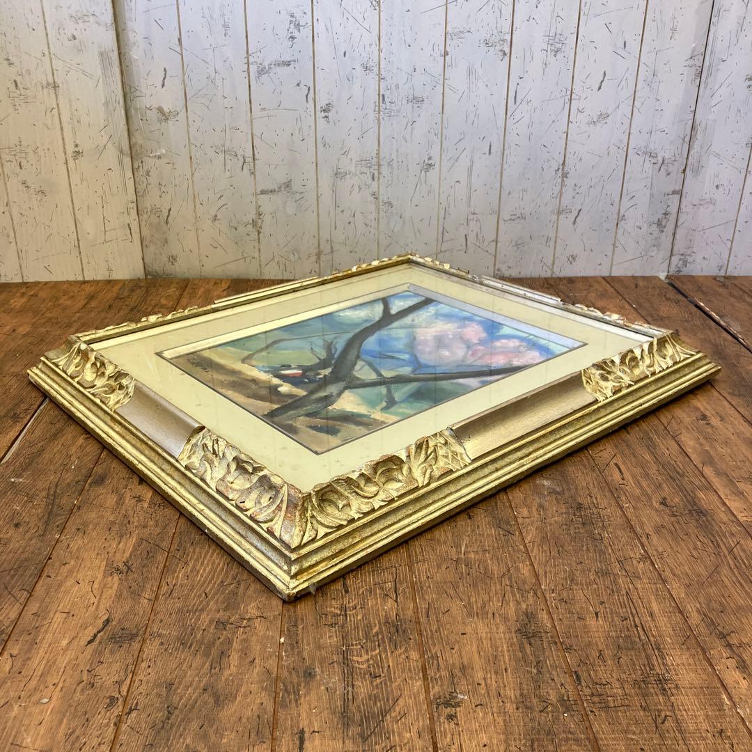 小島善太郎作 百草の梅林 油彩画 アート 絵画 額装 美術 芸術 日本画 風景画