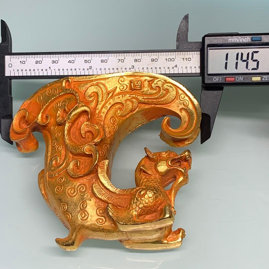 古代清代　文房具　古い金酒盃　置物時代物 中国古玩　縁起物 運勢UP インテリア