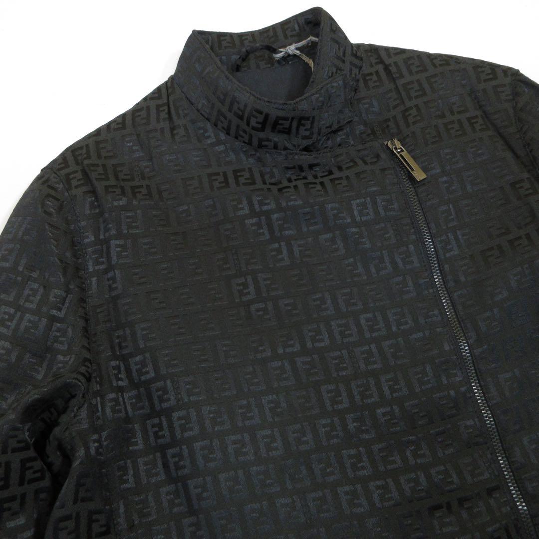 新品! FENDI フェンディ ズッカ柄 パディングライダースジャケット 42