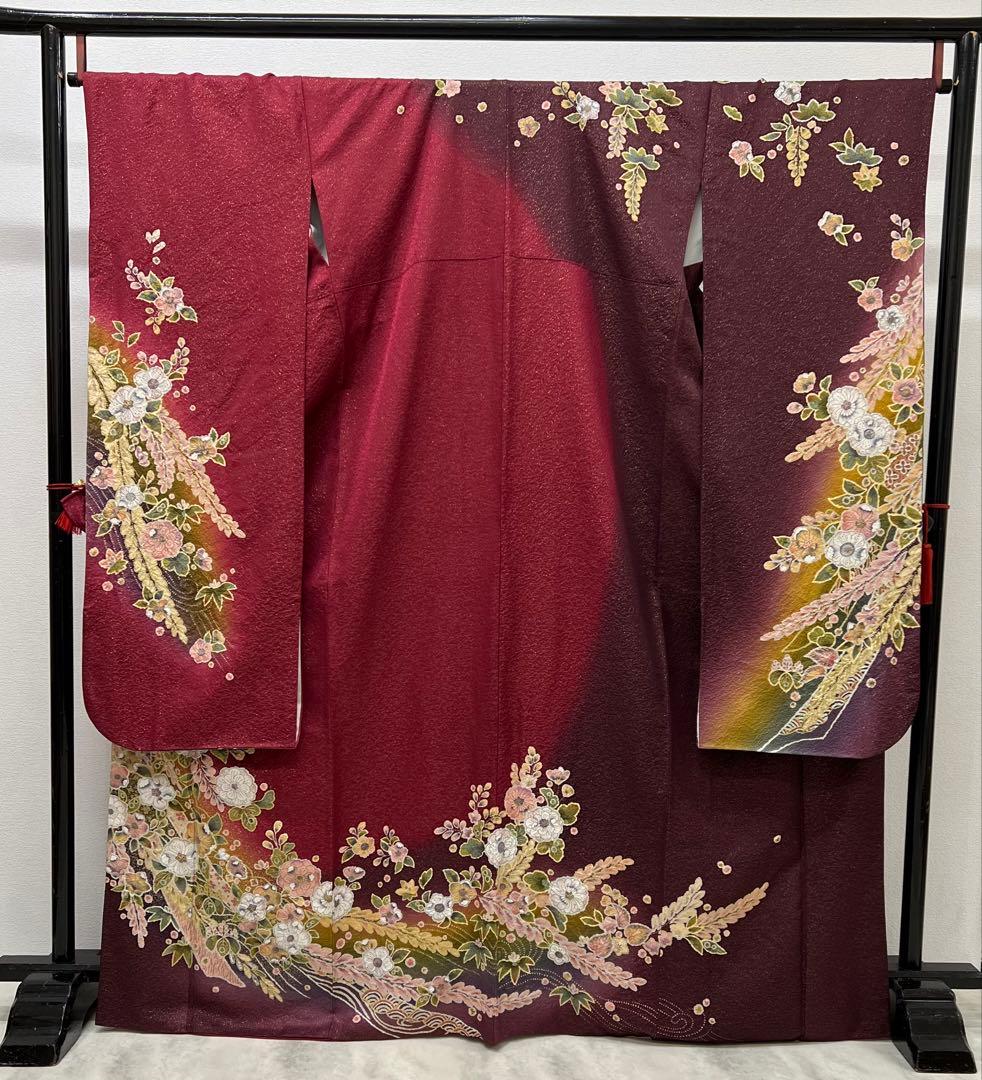 振り袖　フルセット　別誂長襦袢　辻ヶ花　金彩加工　金通し　全通袋帯　694