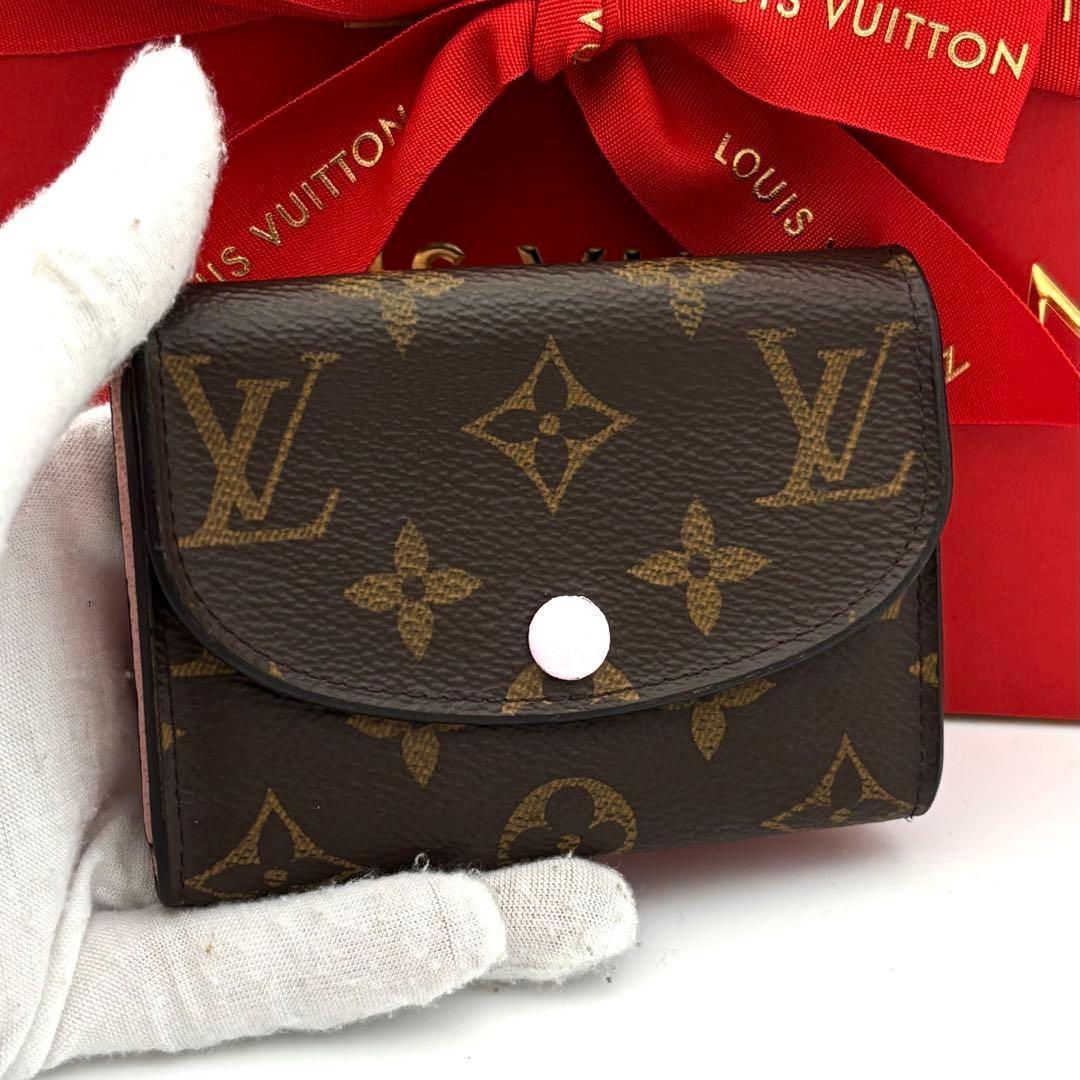 ☆美品☆ルイヴィトン ケース 財布 モノグラム ポルトモネロザリ ローズ
