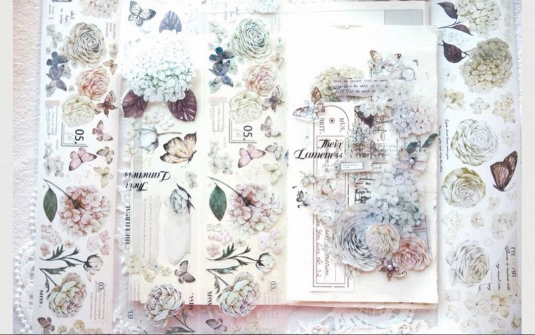 ⭐️SALE⭐️ 林野间《绣花信·绿》海外マスキングテープ　マステ 【2457】