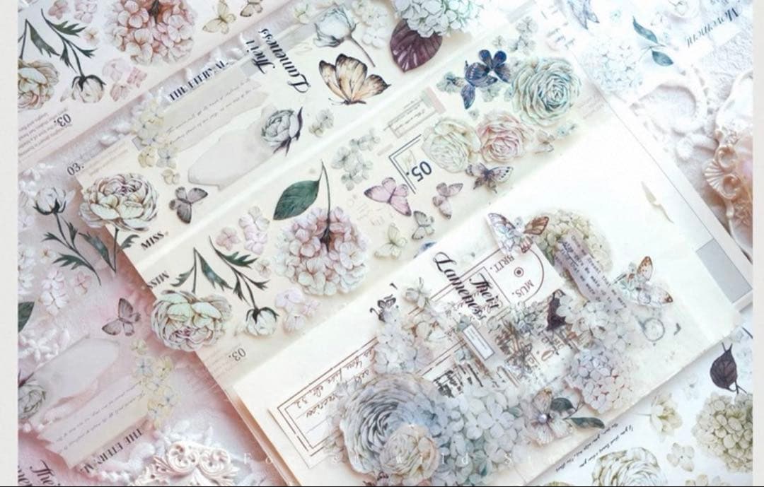 ⭐️SALE⭐️ 林野间《绣花信·绿》海外マスキングテープ　マステ 【2457】