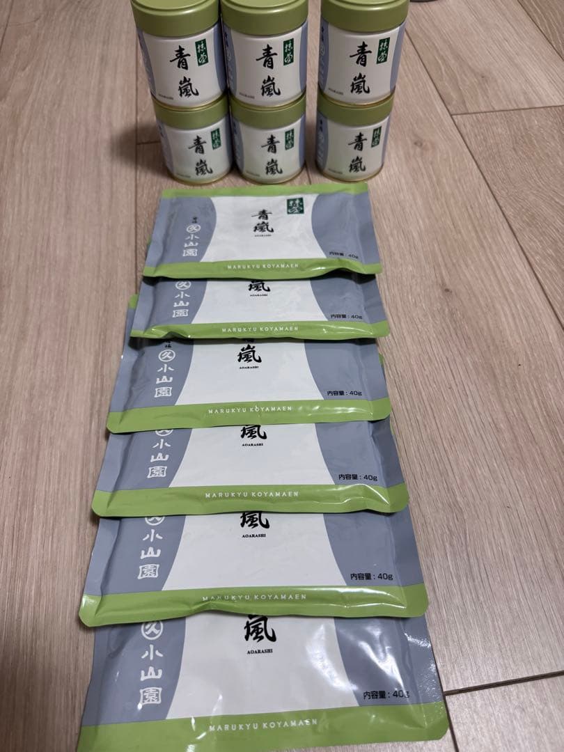 丸久小山園 抹茶 五十鈴と青嵐40g x6袋+6缶セット