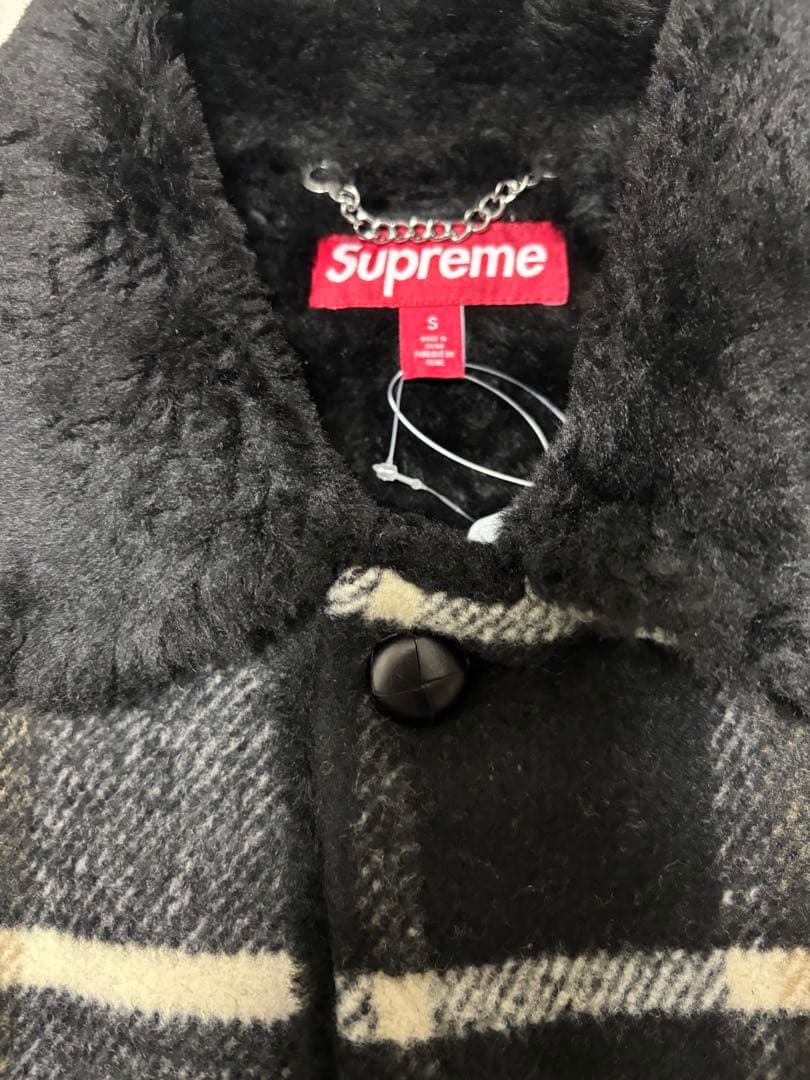 か*ず様 Sサイズ Supreme Plaid Car Coat Cream