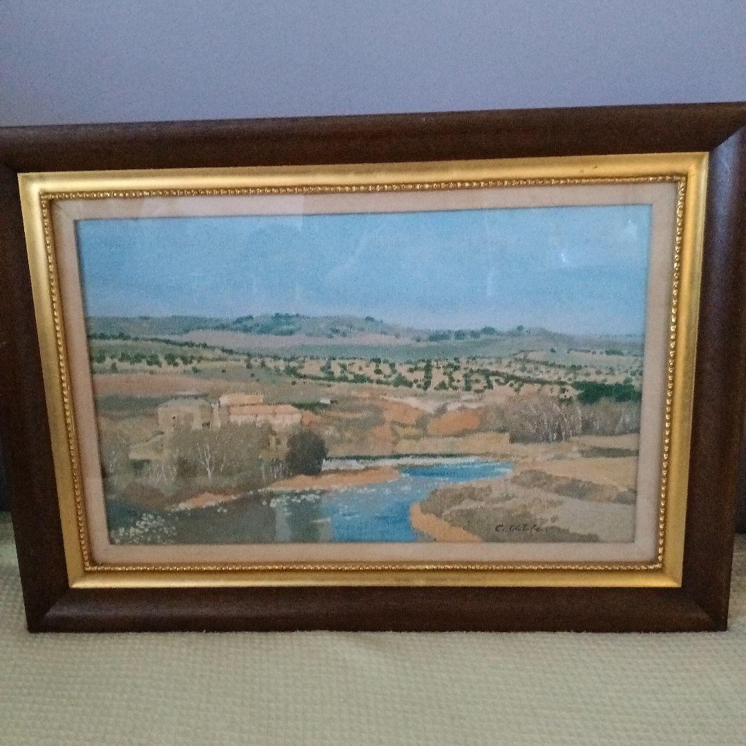 トレド風景　作者署名あり　油絵１０号