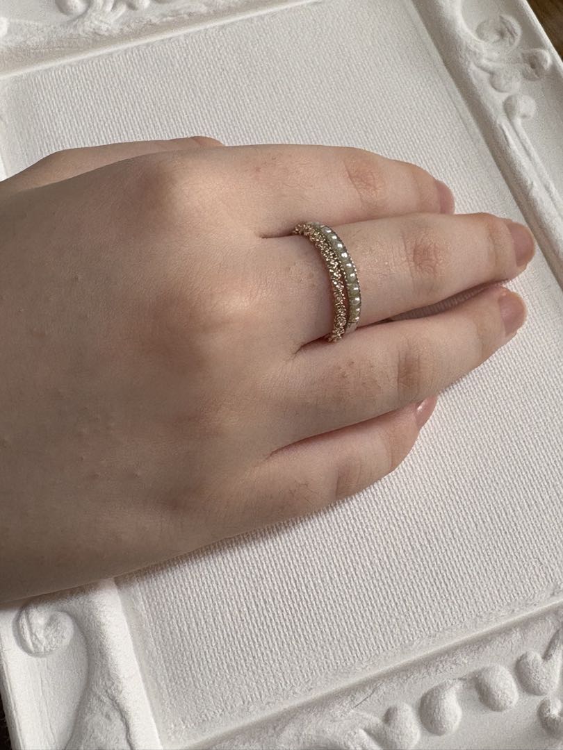 k10WG ミルウチ 淡水パール リング