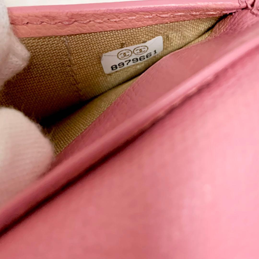 可愛いピンク！CHANEL　シャネル　ココマーク　二つ折り財布