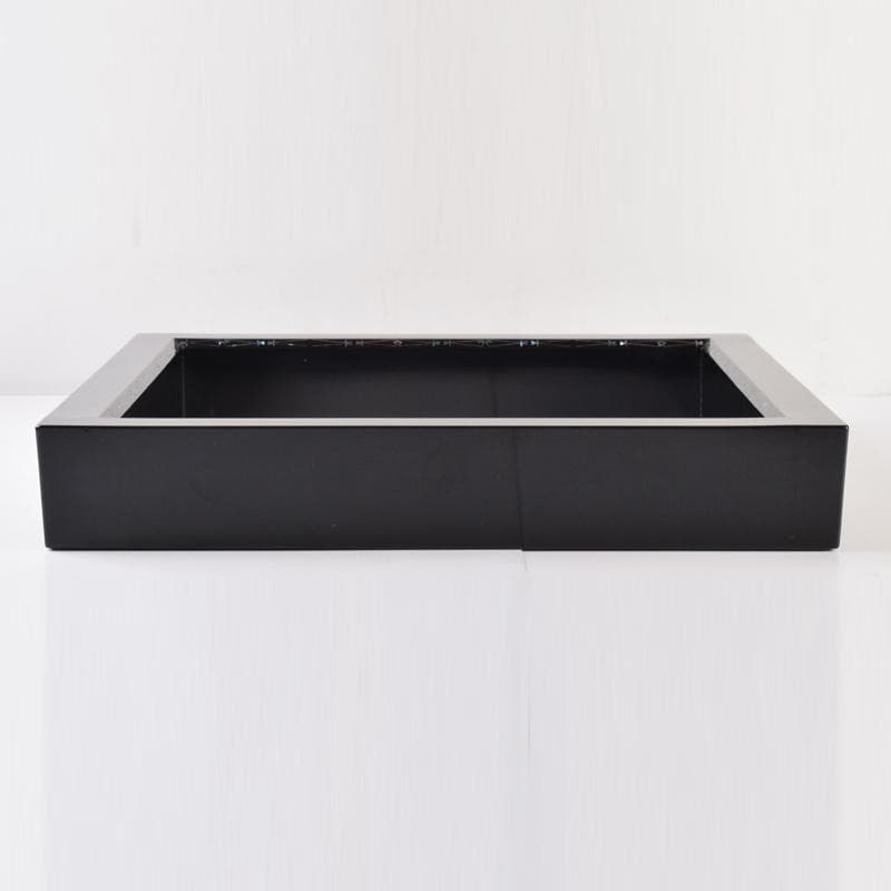 茶道具　塗師　道場宗廣作　青貝松葉蒔絵　炉縁　共箱　C　7052A