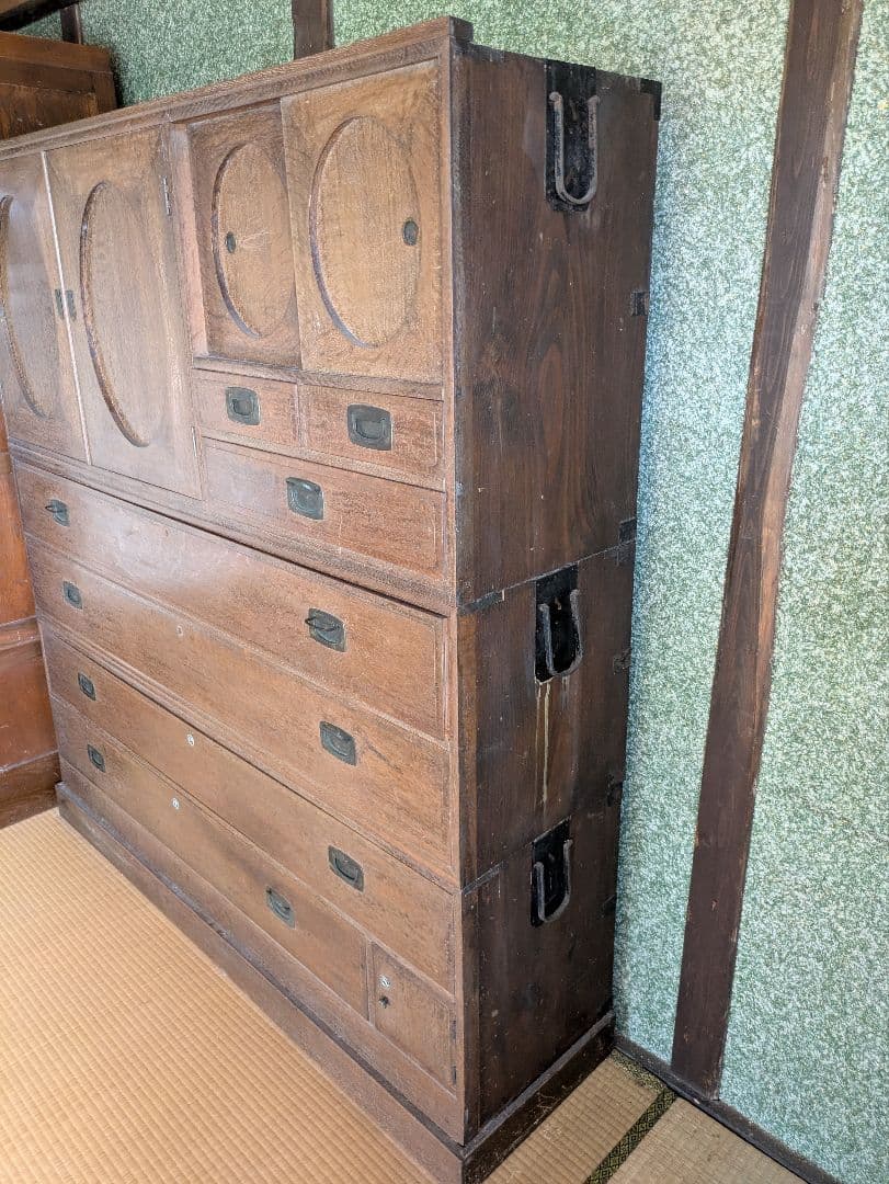 昭和?レトロ　木製和風タンス 引き出し付き