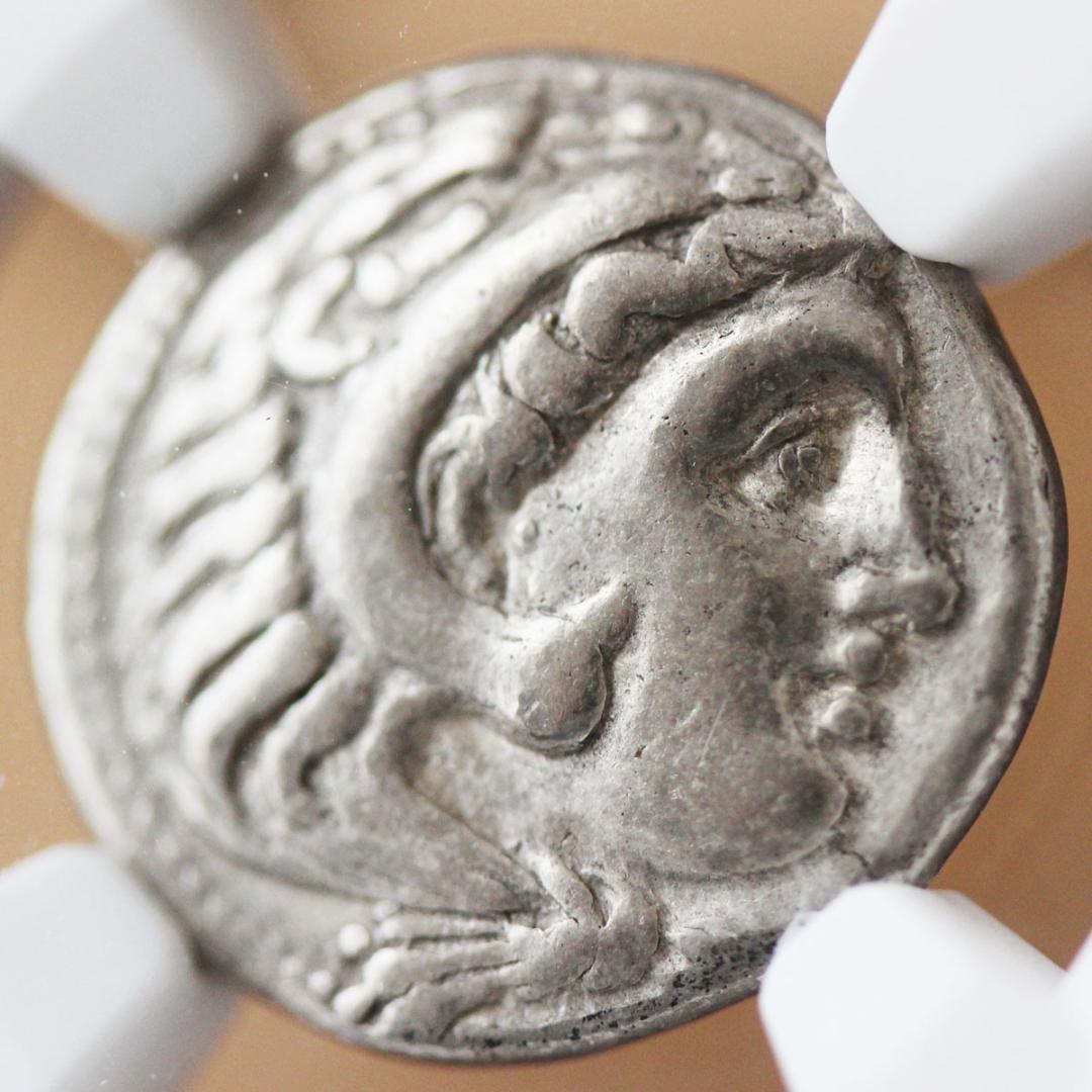 アレクサンドロス3世【VF】 トラキア王国 アレキサンダー大王　ドラクマ銀貨