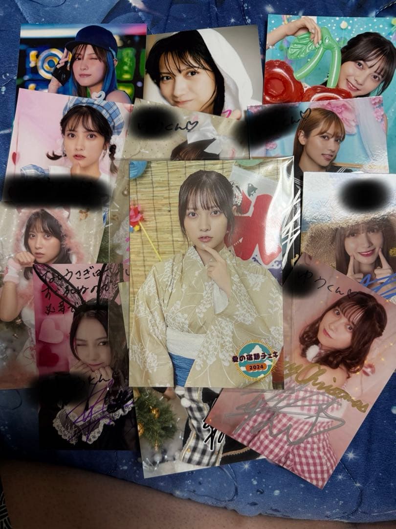 桃月なしこ サイン入り写真 宛名入り 12枚セット