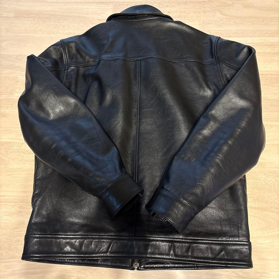 CHEVIGNON 黒 レザー シングルライダースジャケット M