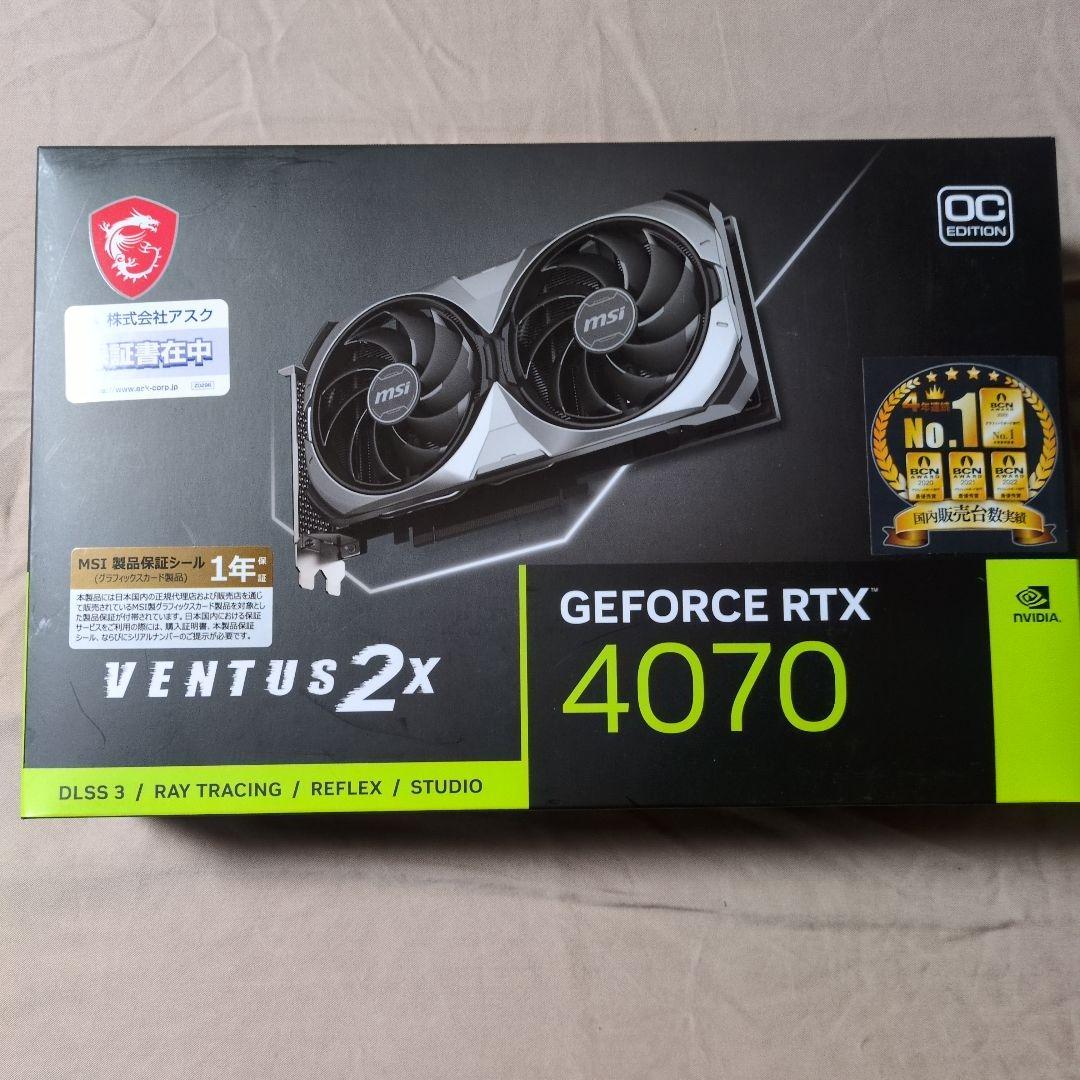 グラフィックボード・グラボ・ビデオカード MSI GEFORCE RTX 4070 VENTUS 2X 12GB