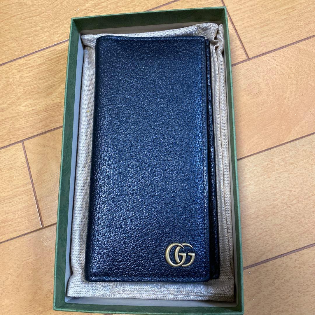 GUCCI 長財布〔GGマーモント〕レザー ロングウォレット