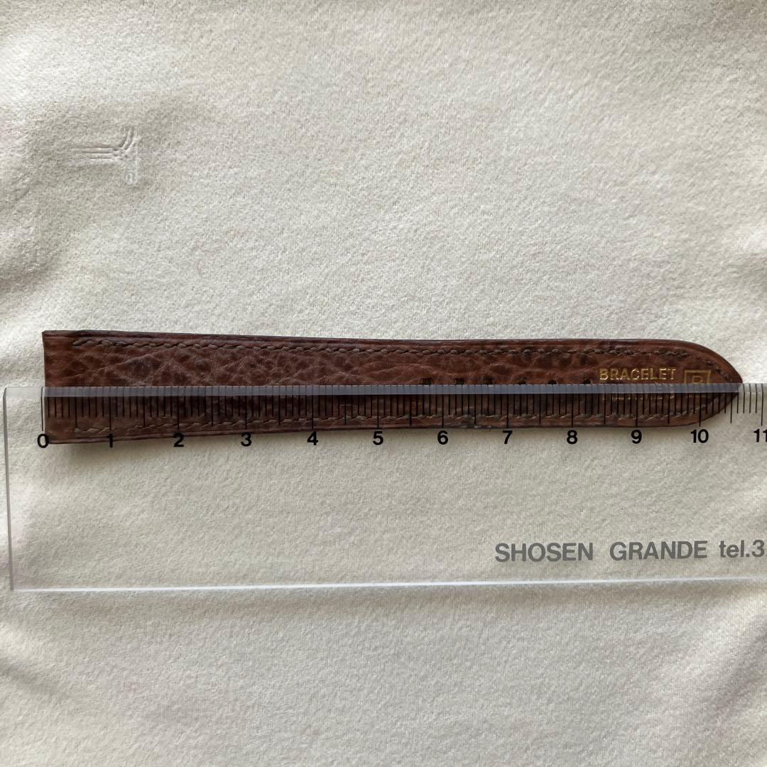 エルメス HERMES 腕時計用純正レザーベルト　幅17㎜　ブラウン　尾錠社外品