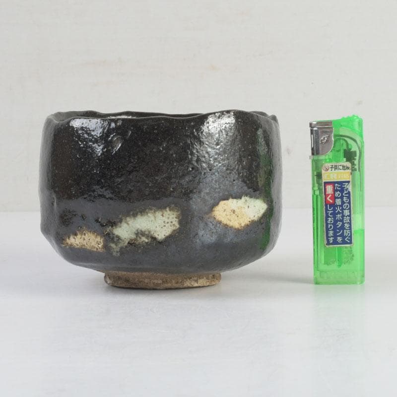 茶道具　楽吉左衛門　五代宗入作　黒楽茶碗　十一代　慶入極め箱　M　9828