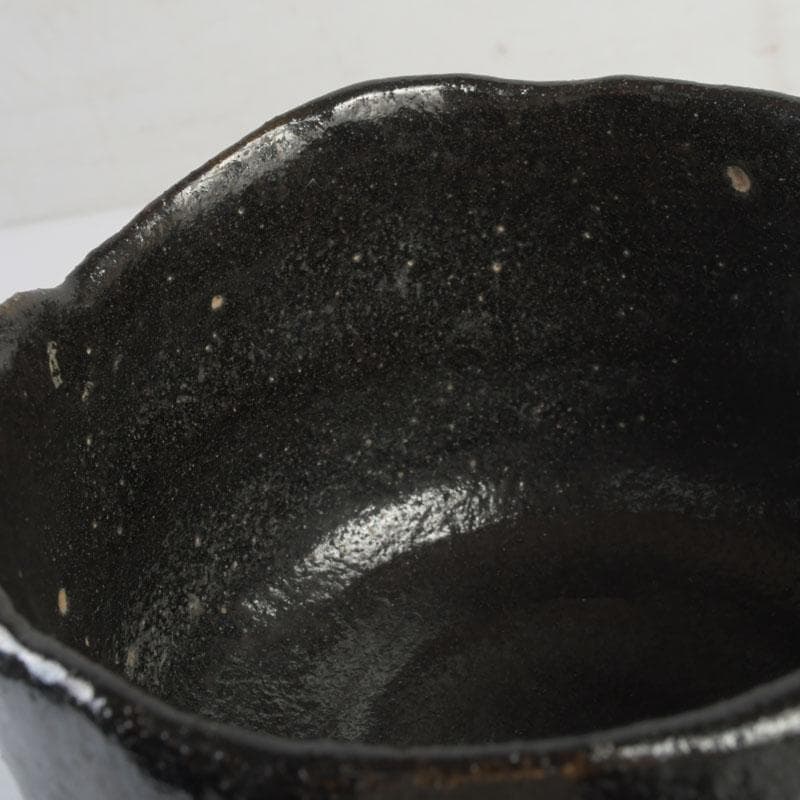 茶道具　楽吉左衛門　五代宗入作　黒楽茶碗　十一代　慶入極め箱　M　9828