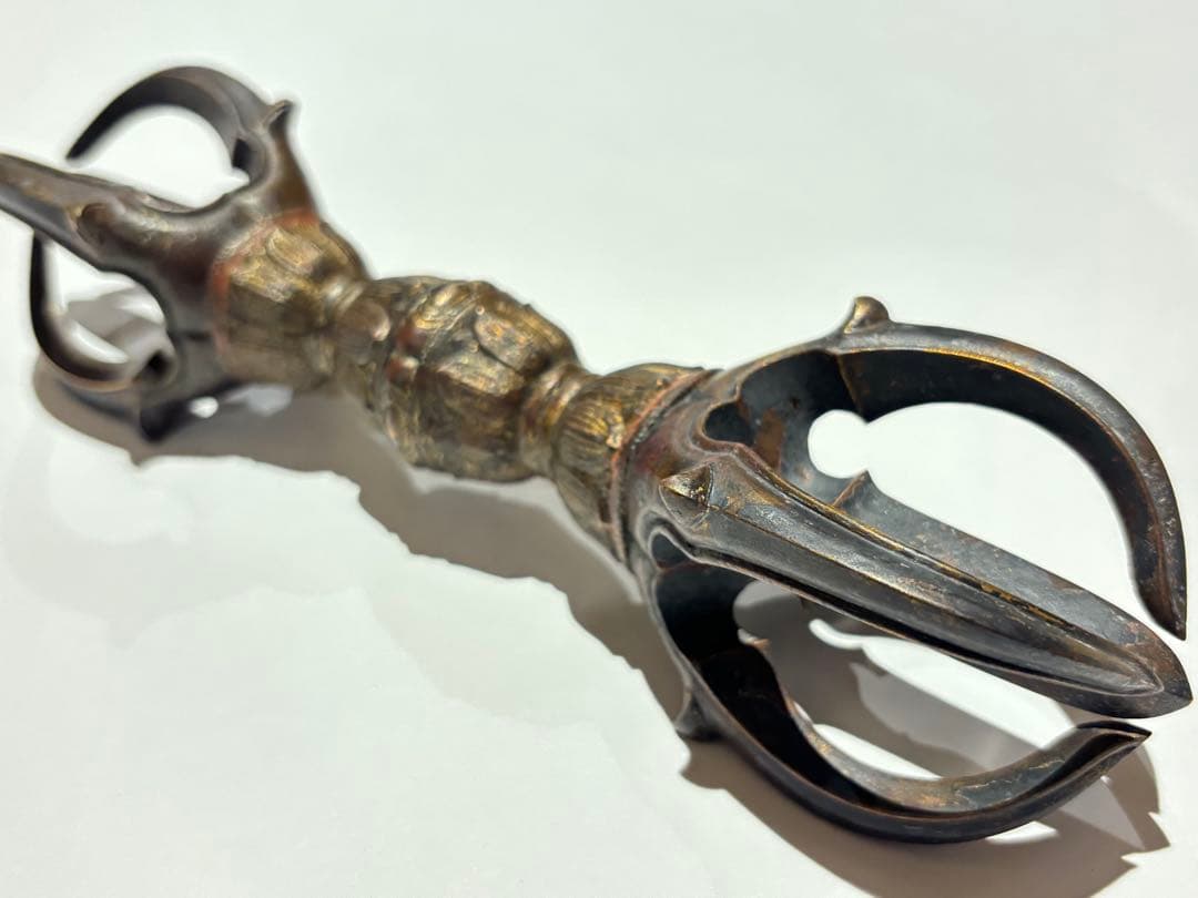 時代物「金銅五鈷杵」鎌倉時代作 一口|金剛杵 真言宗 高野山 仏具 仏教美術