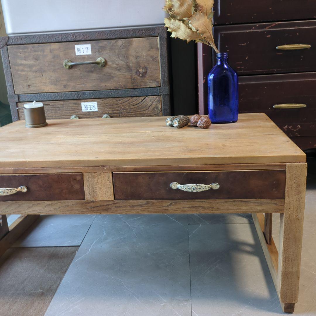 アンティーク文机　花台　飾り台　サイドテーブル　古道具