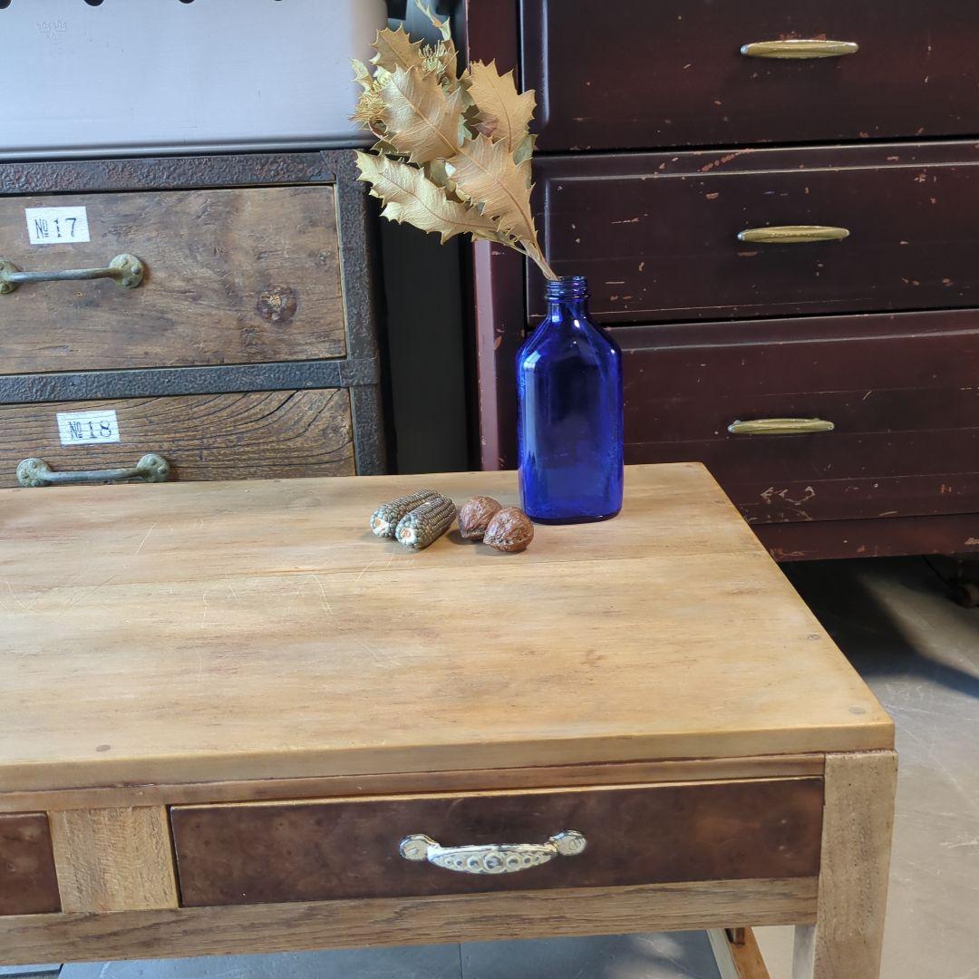 アンティーク文机　花台　飾り台　サイドテーブル　古道具