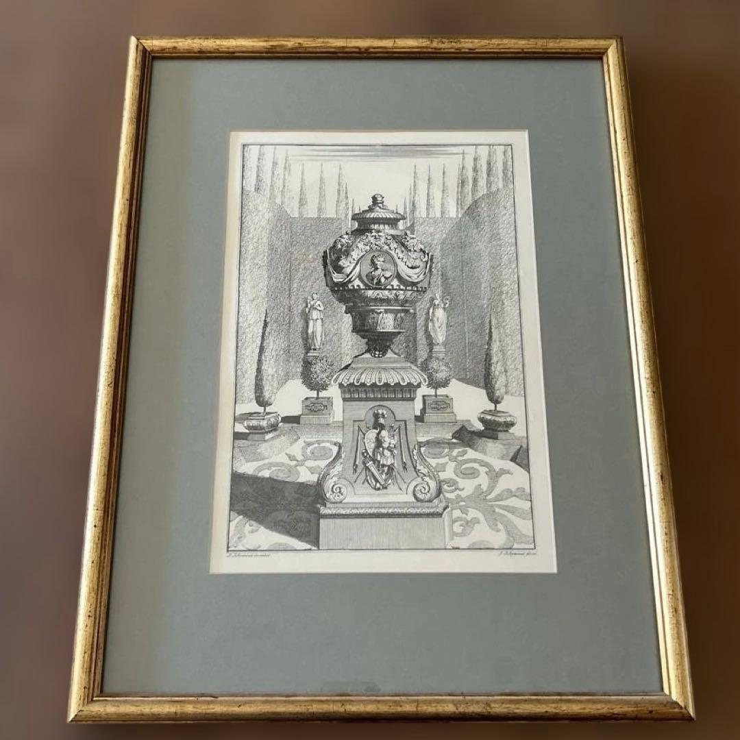 J: Schynoet 庭園の絵画 プリント ヴィンテージ