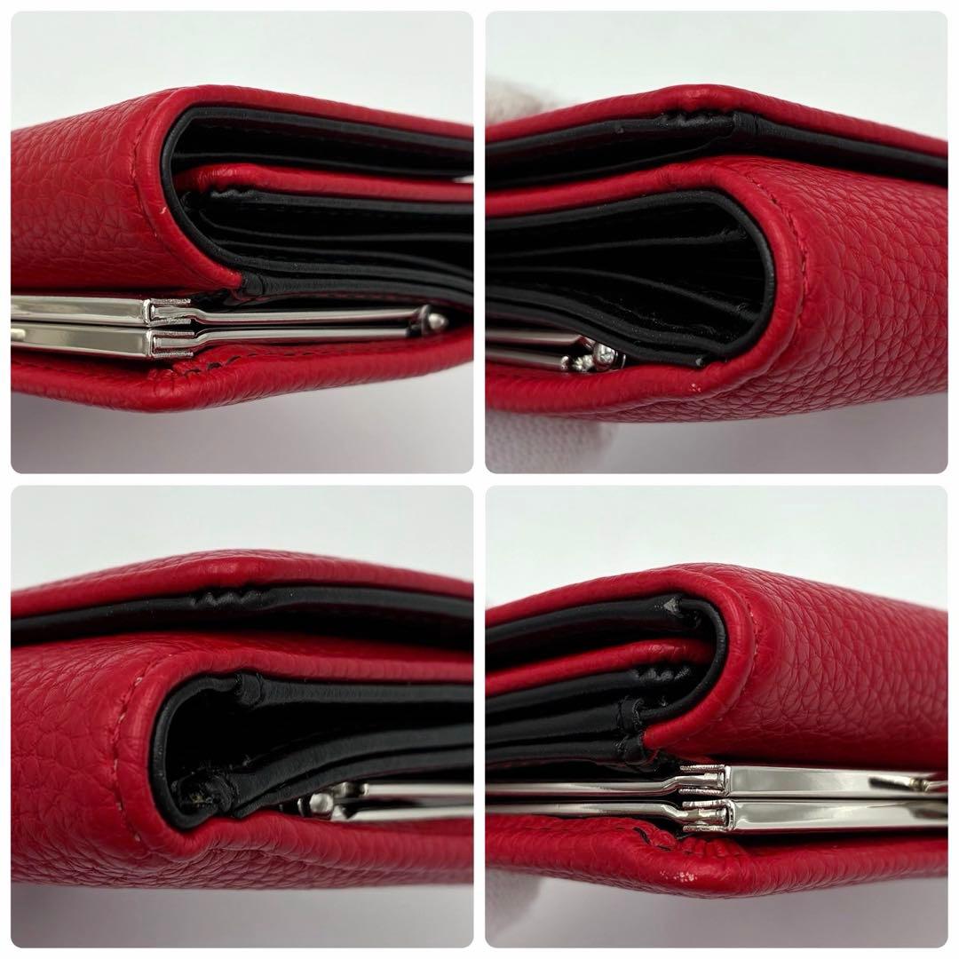 希少 新品 ヴィヴィアンウエストウッド 三つ折り財布 がま口 赤 メタルオーブ