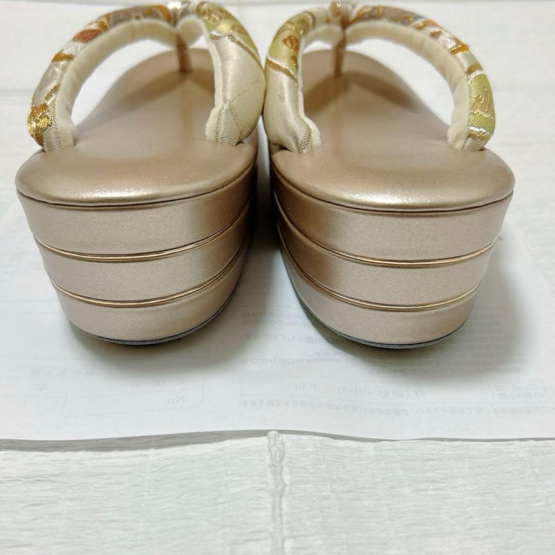 神田胡蝶　和装バッグ　草履　セット　L寸　フォーマル　振袖　成人式　正絹帯地