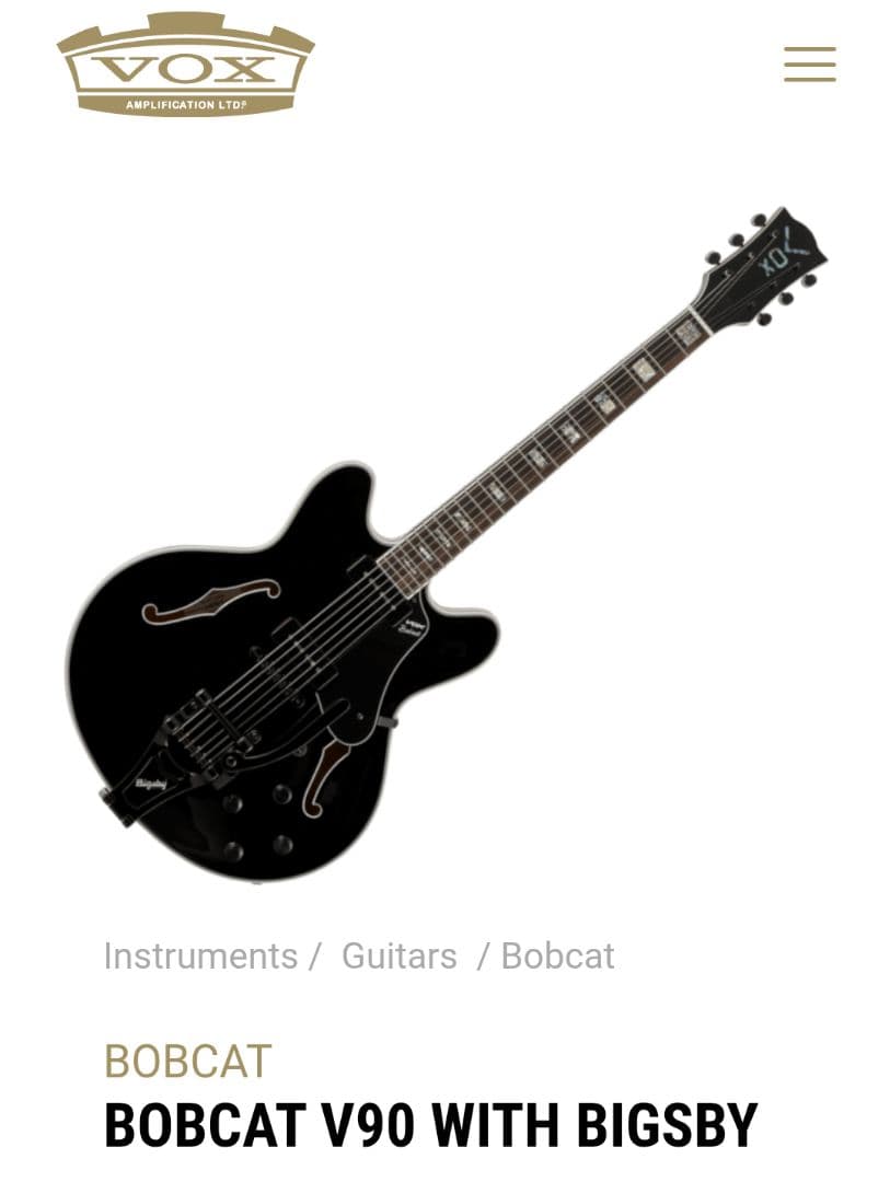 Vox Bobcat V90 with Bigsby ブラック